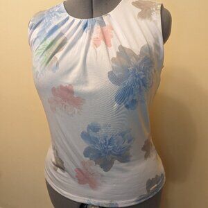 Calvin Klein floral shell blouse - cottagecore - coastal grandma